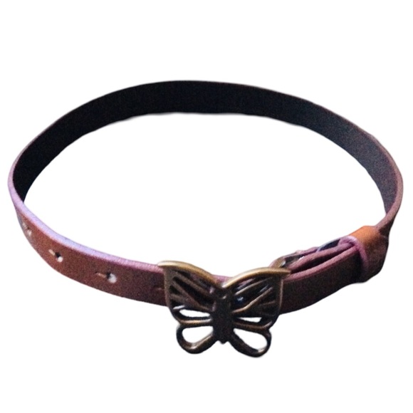 GAP KIDS Butterfly Buckle Leather Belt - Picture 1 of 9